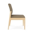 thumbnail image 4 of Pemberly Row Waiting Reception Armless Guest Chair Wood Frame in Brown, 4 of 5