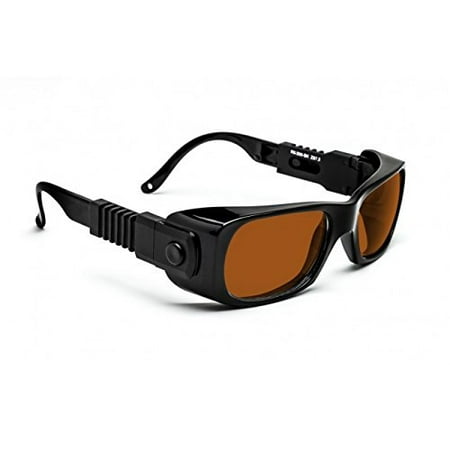 - Laser Safety Glasses - Argon, Ruby, Dode, Alexandrite, Yag and Co2 Filter - Black/yellow Plastic Frame - 50/33-19-142