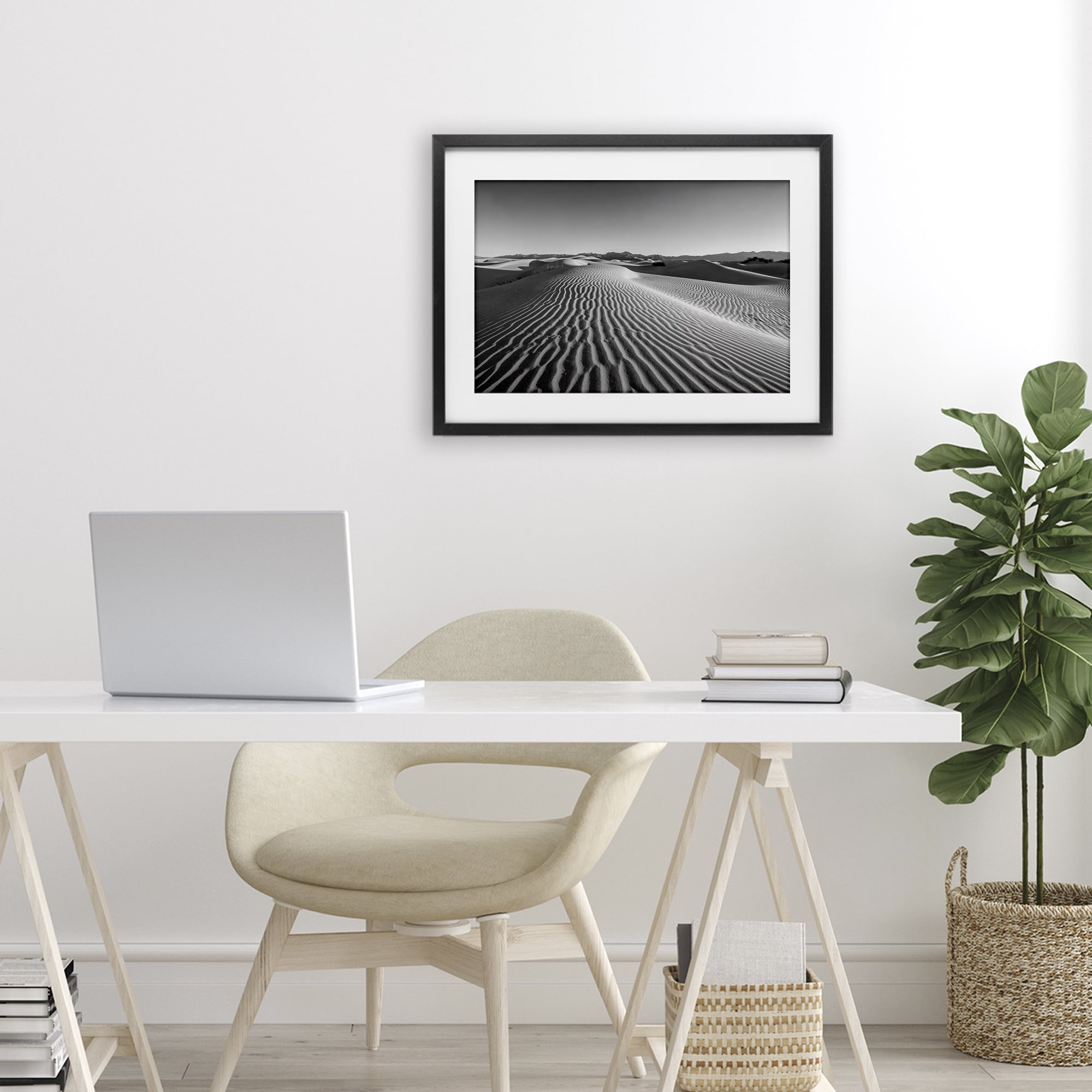 Stupell Industries Sand Waves In The Distance Black Framed Print Under Glass, design by Jon Evan