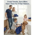 thumbnail image 2 of LANE LINEN 16 Pc Towel Set for Bathroom - 100% Cotton, Thick & Luxuriously Soft, Machine Washable - Navy, 2 of 9