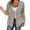 Khaki, variant on Ediodpoh Women's Solid Color Button Down V Neck Loose Long Sleeved Cardigan Classic Cardigans for Women Black L