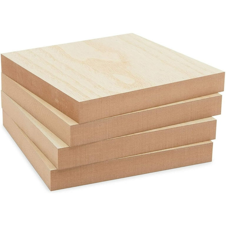 8 pack unfinished 6x6 wood squares, thin 1/4 plywood for crafts, wood  burning • Price »
