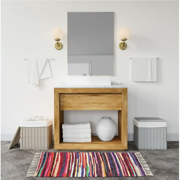 Home Weavers Modern Chindi Collection Living Room Rug, Machine Washable Reversible Area Rugs, Rug For Living Room, Accent Rugs, Soft Foldable Indoor Floor Carpet, 3PCs Set, Multi