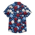 thumbnail image 4 of GrmtClth 250th Anniversary Usa Shirt for Men Casual 4th Of July Tops Vacation Button Down Tee Relaxed Fit Short-Sleeve Clothing Dark Blue 2XL, 4 of 6