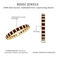 thumbnail image 5 of Rosec Jewels Simple Garnet Full Eternity Ring, Princess Cut Garnet Ring for Women (AAA Grade), 10K Yellow Gold, US 12.00, 5 of 8