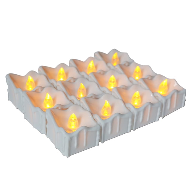 FLhrweasw Velas LED Sin Llama Té Velas Románticas Luces para El (cuadradas)