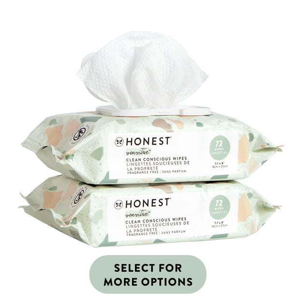 The Honest Company, Plant-Based Baby Wipes, Fragrance-Free, 144 Count ...