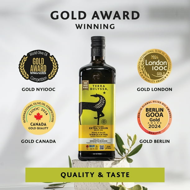 Terra Delyssa Premium Extra Virgin Olive Oil 1L - Walmart.ca