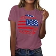thumbnail image 2 of Women 4th of July Independence Day Shirts Funny Patriontic Graphic Short Sleeve Tee Tops, 2 of 6