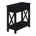 thumbnail image 2 of Home Square Top End Table with Charging Station in Black - Set of 2, 2 of 5
