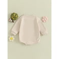 thumbnail image 4 of Bagilaanoe Newborn Baby Girl Thanksgiving Romper Sweatshirt Long Sleeve Bodysuits Letter Print Pullover 6M 12M 18M 24M Infant Casual Tee Tops, 4 of 8