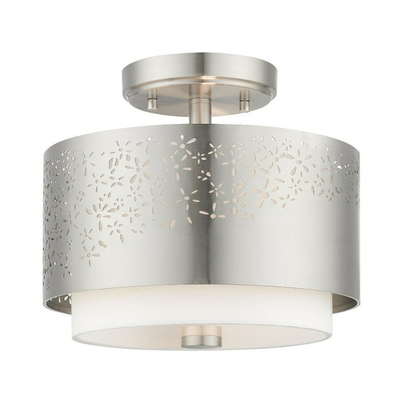 Livex Lighting - Noria - 2 Light Semi-Flush Mount in Modern Style - 12 Inches