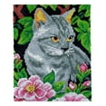 thumbnail image 1 of Rug Making Latch Hooking Kit | Kitten in Flowers (2 sizes available), 1 of 9