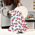 thumbnail image 6 of Dreamtimes Soft Absorbent Reusable Kitchen Towels, Set of 6|28x18 in, Cartoon Red Cherry Dining Kitchen Living Room Tea Towels Dish Towels Decorative Towels, 6 of 7