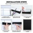 thumbnail image 4 of sixwipe Blackout Pleated Window Shades, No Drilling Temporary Cordless Blinds Light Filtering Fabric Pleated Paper Shades, Temporary Window Blinds for Indoor Window Covers, Easy Trimming & Installing(Black1-60*150CM), 4 of 7