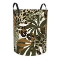 thumbnail image 7 of ZICANCN Laundry Basket Organizer, Teal Leopard Leaf Collapsible Hamper for Bathroom Bedroom Laundry Room, Small Size, 7 of 7