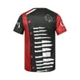 thumbnail image 4 of Oyolan T-Shirt Homme Chef Imprimé Contraste Couleur Restaurant Cuisine Costume Col Rond Manches Courtes Rouge&Noir 3TG, 4 of 8