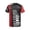 Red&Black, variant on Men Chef Coat Printing Fancy Dress Shirt Casual Short Sleeves Top Chef Jacket Print T-shirt Black XL
