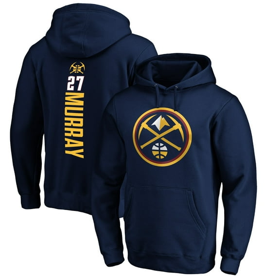 Men's Navy Denver Nuggets Playmaker Name & Number Pullover Hoodie