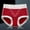 Red, variant on Pitauce Plus Size Underwear for Women Patchwork High Waisted Soft Comfortable Cotton Underpants Embroidery Breathable Stretch Panties