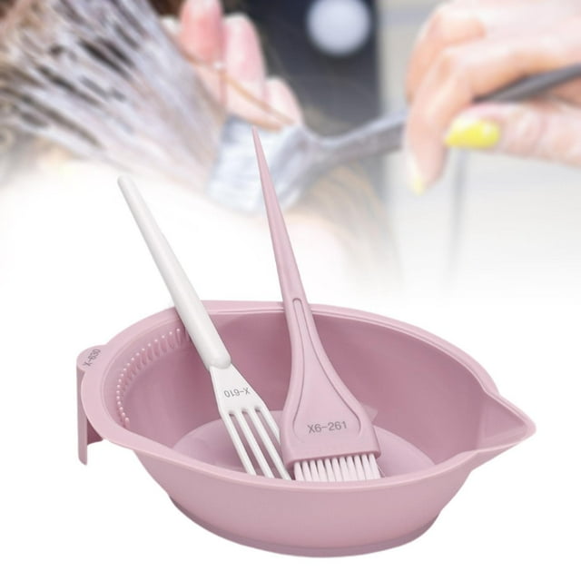 BELOVING Hair Coloring Tool DIY Hair Color Hair Coloring Bowl Set for DIY Hair Dyeing Pink