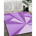 thumbnail image 3 of Ahgly Company Machine Washable Indoor Rectangle Transitional Violet Purple Area Rugs, 5' x 7', 3 of 7