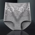 thumbnail image 4 of TANGNADE Culottes Taille Haute pour Femmes Grande Taille Bikini Sans Coutures Absorption Régulière Culottes en Coton Gris, 4 of 9