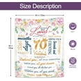 thumbnail image 3 of 70th Birthday Gifts for Women, 70 Birthday Gifts Women, 70 Year Old Birthday Gifts for Women, Gifts Blanket 60"x50" for 70 Year Old Woman, Happy 70th Birthday Decorations, Cheers to 70 Years, 3 of 6