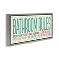 thumbnail image 3 of Stupell Industries Bathroom Rules with Teal Text Abstract Painting Gray Floater Framed Canvas Art Print Wall Art, 31 x 14, 3 of 9