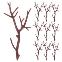 SOPOTUTU 20pcs Brown Reindeer Antler Craft Ornaments Holiday Decorations for Christmas Tree and Seasonal Decor