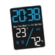 thumbnail image 5 of Reloj despertador digital de escritorio con enchufe, función de repetición de alarma, fecha y temperatura, 12/24 h Luz de fondo azul, 5 of 9