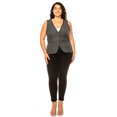 thumbnail image 4 of Women's Women's Plus Size Dressy Casual Vest Three Button Tuxedo Suit Waistcoat, 4 of 6
