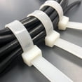 thumbnail image 4 of HYG 100 Pcs Nylon Zip Ties White Self-Locking Cable Heavy Duty Ultra Exclusive Strong Plastic Wire Ties Multi-Purpose Tie Wraps UV Resistant for Indoor and Outdoor Use 12 inch, 4 of 5