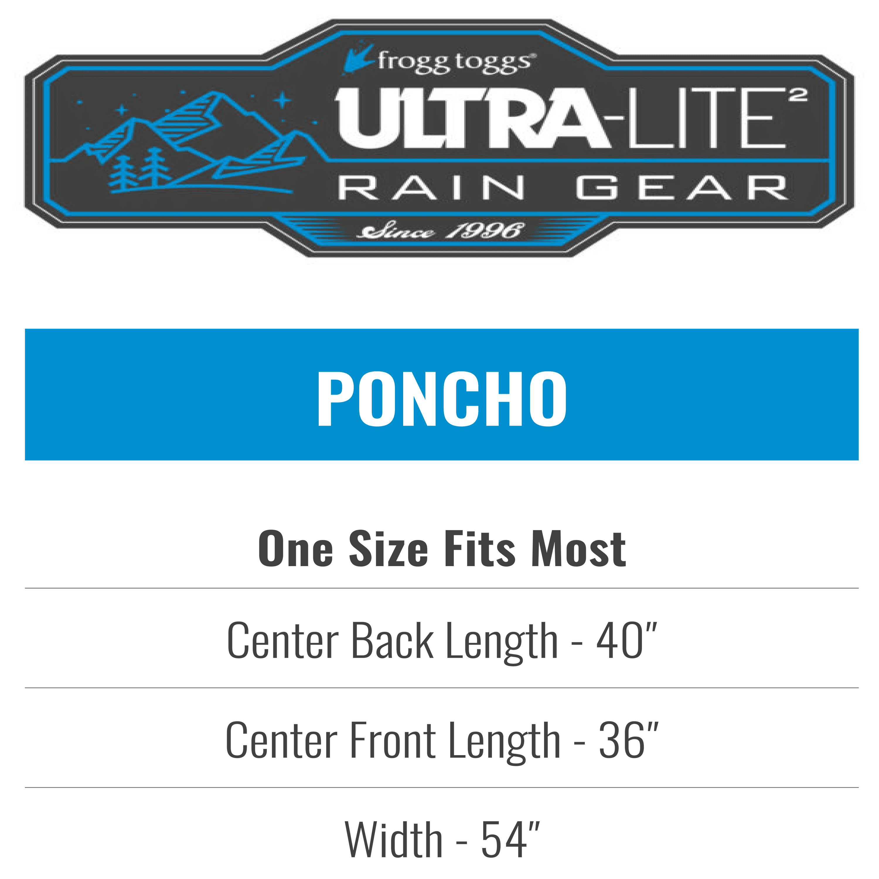 frogg toggs Sleeveless Raincoat Single-Breasted Long Poncho (Men's or Women's) 1 Pack