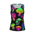 thumbnail image 4 of Haiem Bright Mushrooms Workout Tank Tops for Women, Athletic Sports Slim-Fit Tank Tops, Compression Sleeveless Dry Fit Shirts,Athletic Shirt-Large, 4 of 9