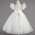 thumbnail image 4 of Favoffer Princess Sparkle Tulle Dress Flower Girls Pearl Sequined Dresses Cold Shoulder Long A Line Wedding Party Ball Gown, 4 of 5