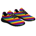 thumbnail image 6 of Rainbow Pride Shoes Men Women Fashion LGBT Sneakers Adult Lightweight Breathable Running Shoes Black Size 8.5, 6 of 7