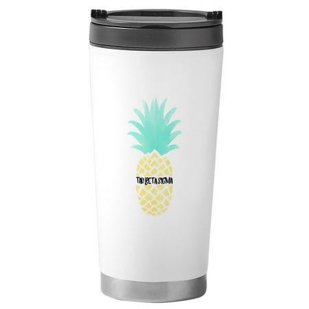 Beta Sigma Sorority - CafePress - Tau Beta Sigma Pineapple Sorority Mugs - Stainless Steel Travel Mug, Insulated 16 oz. Coffee Tumbler