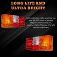 thumbnail image 4 of APSMOTIV Pieces Tail Lamp Rear Combination Tail Lights Assembly Brake Lights ar Lamp with 24v Bulbs Suitable for Toyota Hilux RN-65 and Multiple Applications, 4 of 8