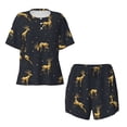 thumbnail image 4 of Picia Christmas Deers Pajamas Sets for Women Soft Short-Sleeved Pjs with Lounge Shorts Two Piece Sleepwear-X-Large, 4 of 9