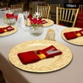 thumbnail image 5 of 100 Count Gold Round Charger Plates Set for Parties, Weddings & Events, 5 of 19