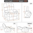 thumbnail image 3 of MCombo Medium Dual Motor Power Lift Recliner Chair with Massage and Heat for Elderly People, Infinite Position, Extended Footrest, Faux Leather 7679 (Dark Grey, Medium), 3 of 9