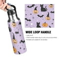 thumbnail image 4 of Yayeee 20oz Insulated Water Bottle Double Wall Stainless Steel with Flip Straw Lid, Light Purple Halloween Black Cat, 4 of 7