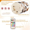 thumbnail image 4 of Brown Black Cow Pattern Flameless LED Candle Set with Remote, Battery Operated Color Changing Pillar Candles, Set of 2, 4 of 7