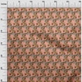thumbnail image 2 of oneOone Georgette Viscose Fabric Spiral & Floral Block Printed Craft Fabric BTY 42 Inch Wide, 2 of 4