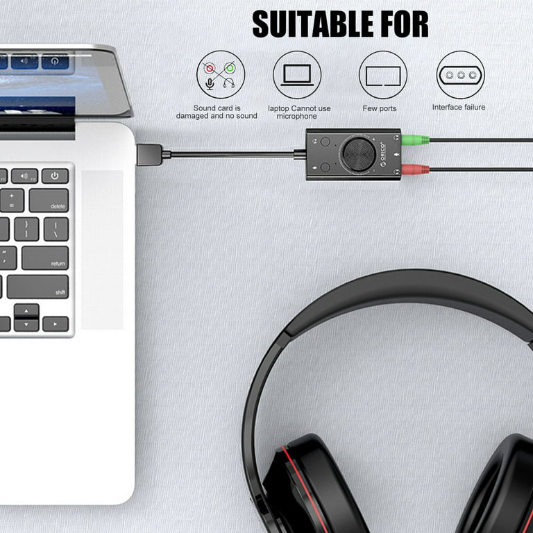 Ugreen external sound card music adapter USB - 3.5 mm mini jack