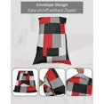 thumbnail image 7 of Red Black Grey Geometric Pillow Covers Queen Size 2 Pack, Modern Abstract Art Luxury Soft Bed Throw Pillowcases Breathable Cooling Long Lumbar Body Pillow Sham Cover for Bed Sofa 20''x30'', 7 of 7