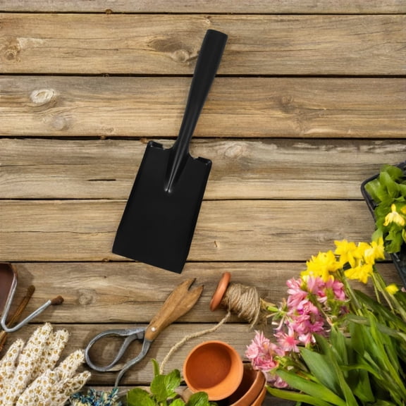 Beaupretty Black Manganese Steel Snow Shovel for Outdoor Ice Removal and Gardening