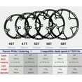 thumbnail image 2 of Cycling Chainring, 130bcd 45T 47T 53T 56T 58T Folding Bike Chainwheel, Round Single Speed Bicycle Chain Ring, Aluminium Alloy Superlight Sprocket, For 6/7/8/9/10 Speed, 2 of 5
