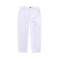 thumbnail image 3 of Relaxed Fit Stretch School Uniform Pant Chino Pants for Youth Boys Little Boys 4-15 Years White 4-5Y, 3 of 3